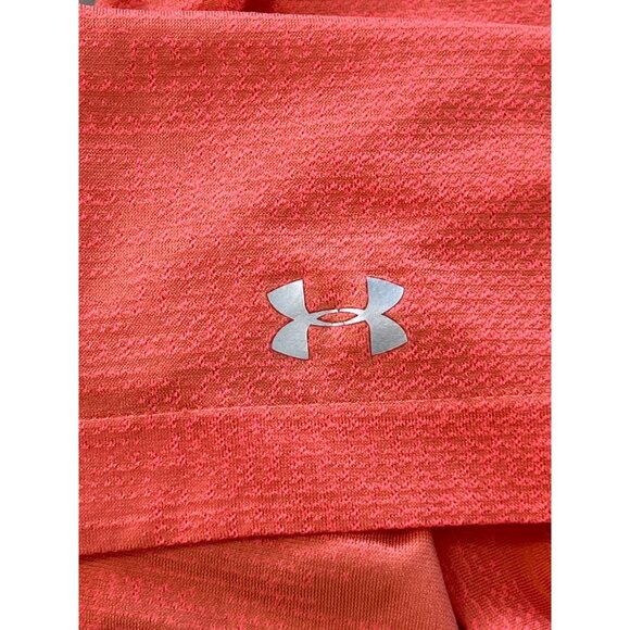 Under Armour Scoop Back Long Sleeve Top Womens M Orange Performance Exercise Gym - Picture 3 of 8